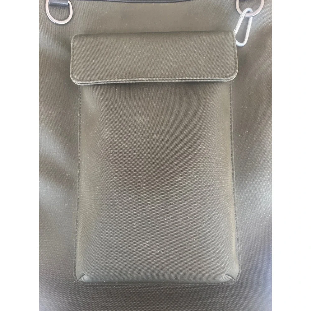 Stuart & Lau Clarke Waterproof Totepack Olive Green Dark Leather Trim